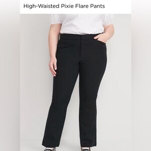 Old Navy High Waisted Flare Pixie Pants Size 20. Worn once. Black.